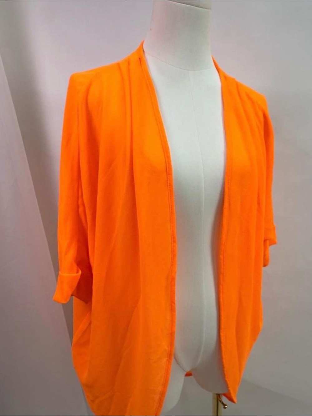 Sheer Neon Orange Coral Kimono | Summer Cover Up | Pool Glam | Swim Vacation Top
